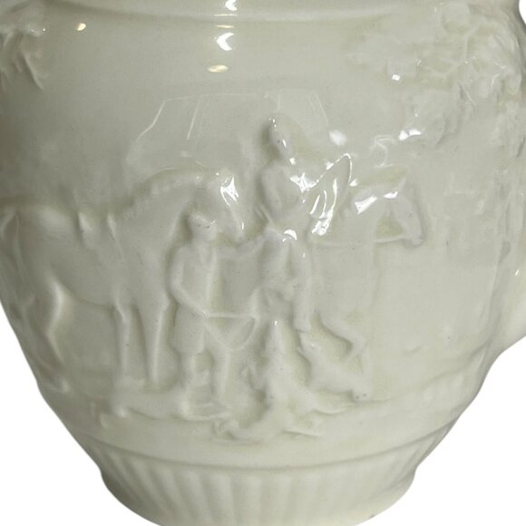 Wedgwood Etruria & Barlaston Cream White Fox Hunting Dog Handle Pitcher - Picture 5 of 10